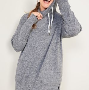 Cowl neck melange tunic sweater for women OLD NAVY